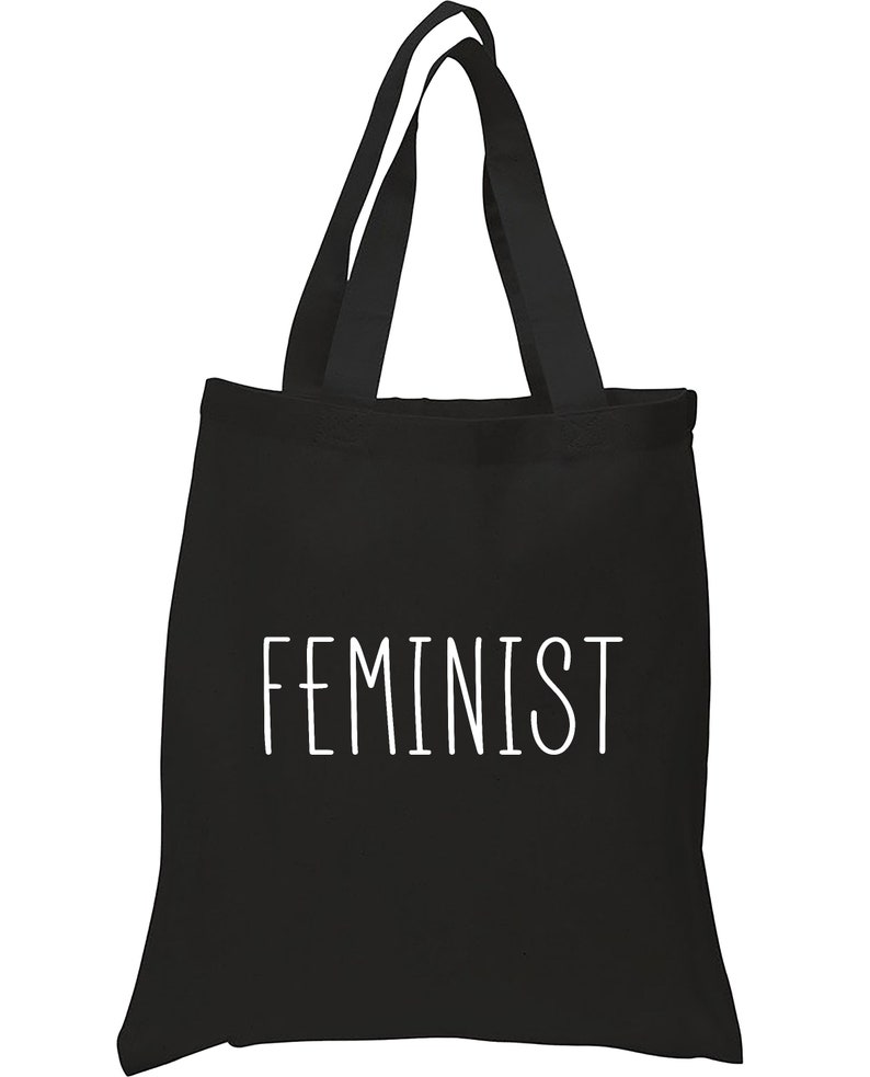 Black or Purple FEMINIST Tote Bag