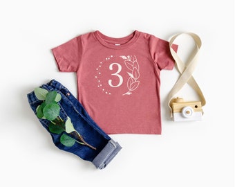 3rd Birthday Girl Shirt, Three Birthday Shirt, Cute Birthday Shirt, Girl Birthday Shirt, Three Year Old Birthday,  Trendy Birthday Shirt