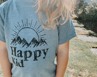 Be Happy Shirt, Positive Shirts for Kids, Toddler Girl Birthday Gift, Kids Boho Clothing, Trendy Shirts for Girls, Sunshine Shirt, Cute