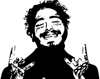 Download Free Post Malone Customized Graphic For Shirts Onesies Mugs Etsy SVG Cut Files