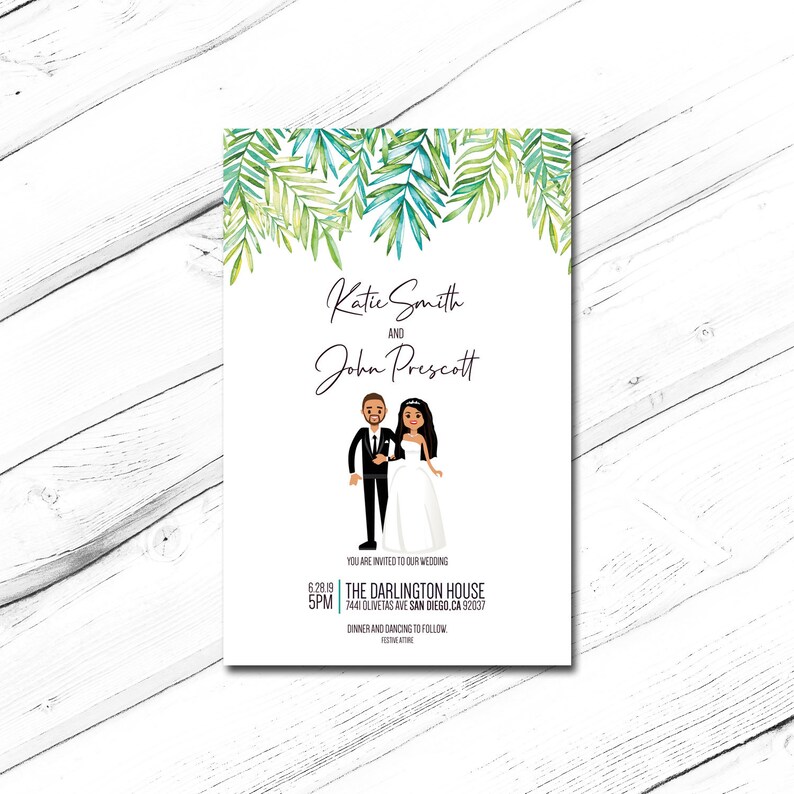 tropical flowers -DIY printable! Wedding Invitation I will fully customize the cartoon characters Cartoon couple beach Invitations & Announcements Paper & Party Supplies tropical flowers -DIY printable! Wedding Invitation I will fully customize the cartoon characters Cartoon couple beach Invitations & Announcements Paper & Party Supplies