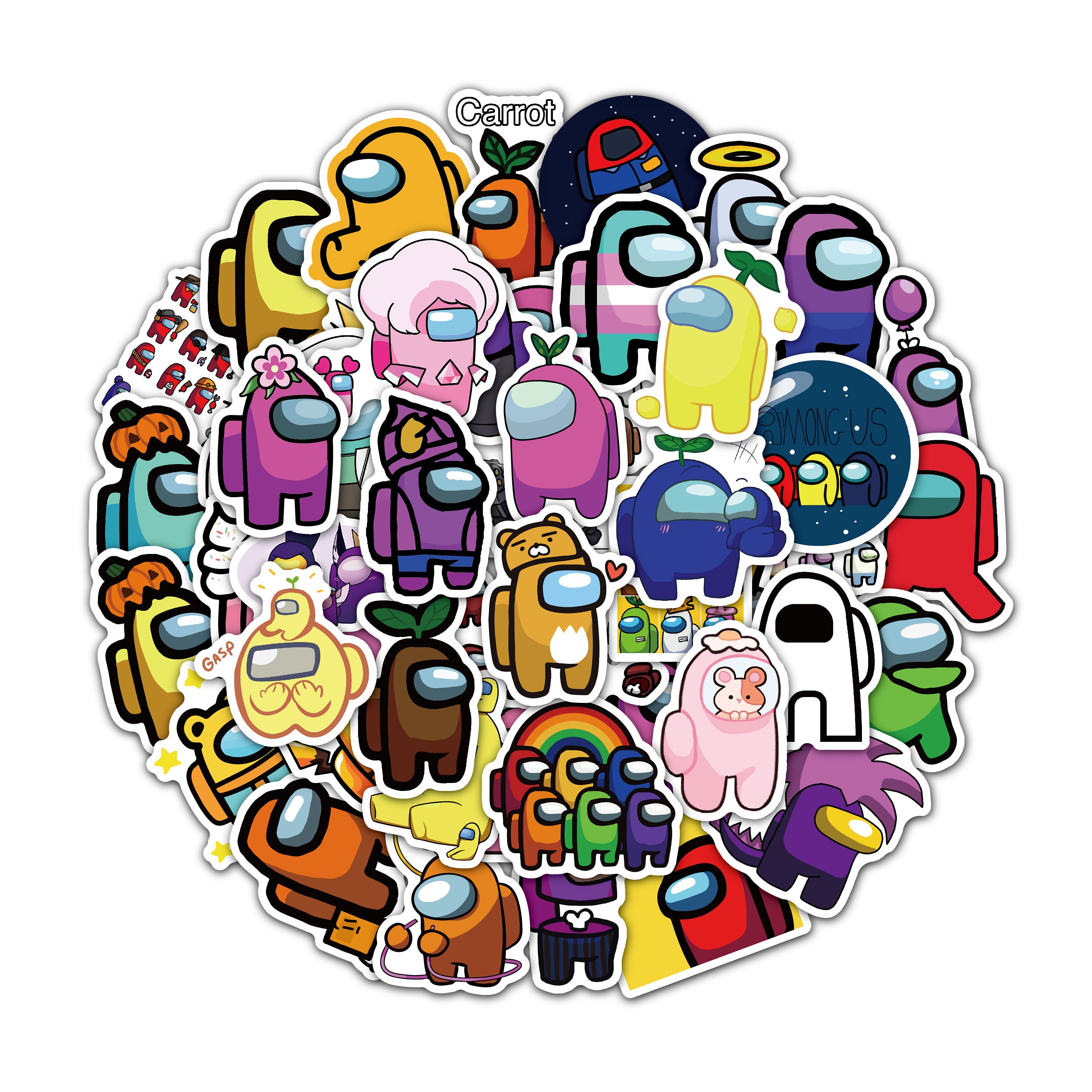 Among Us Sticker NEW pack[50pcs] Gaming Stickers Cool Cartoon Sticker…