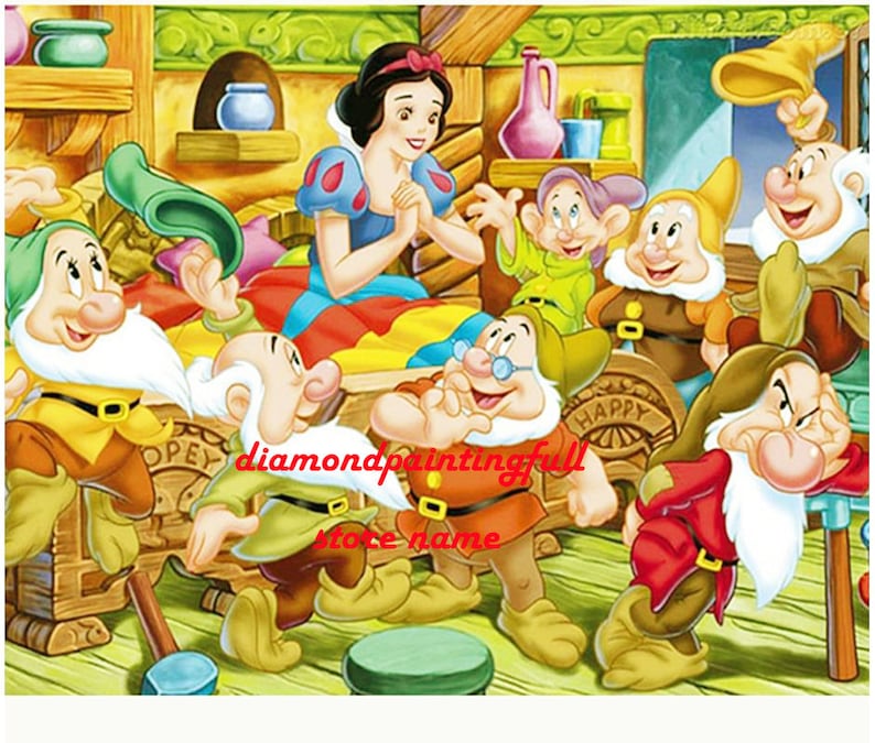 disney diamond painting full square cartoon princess decor wall art seven dwarfs mosaic sticker diamond dots picture craft children toy gift