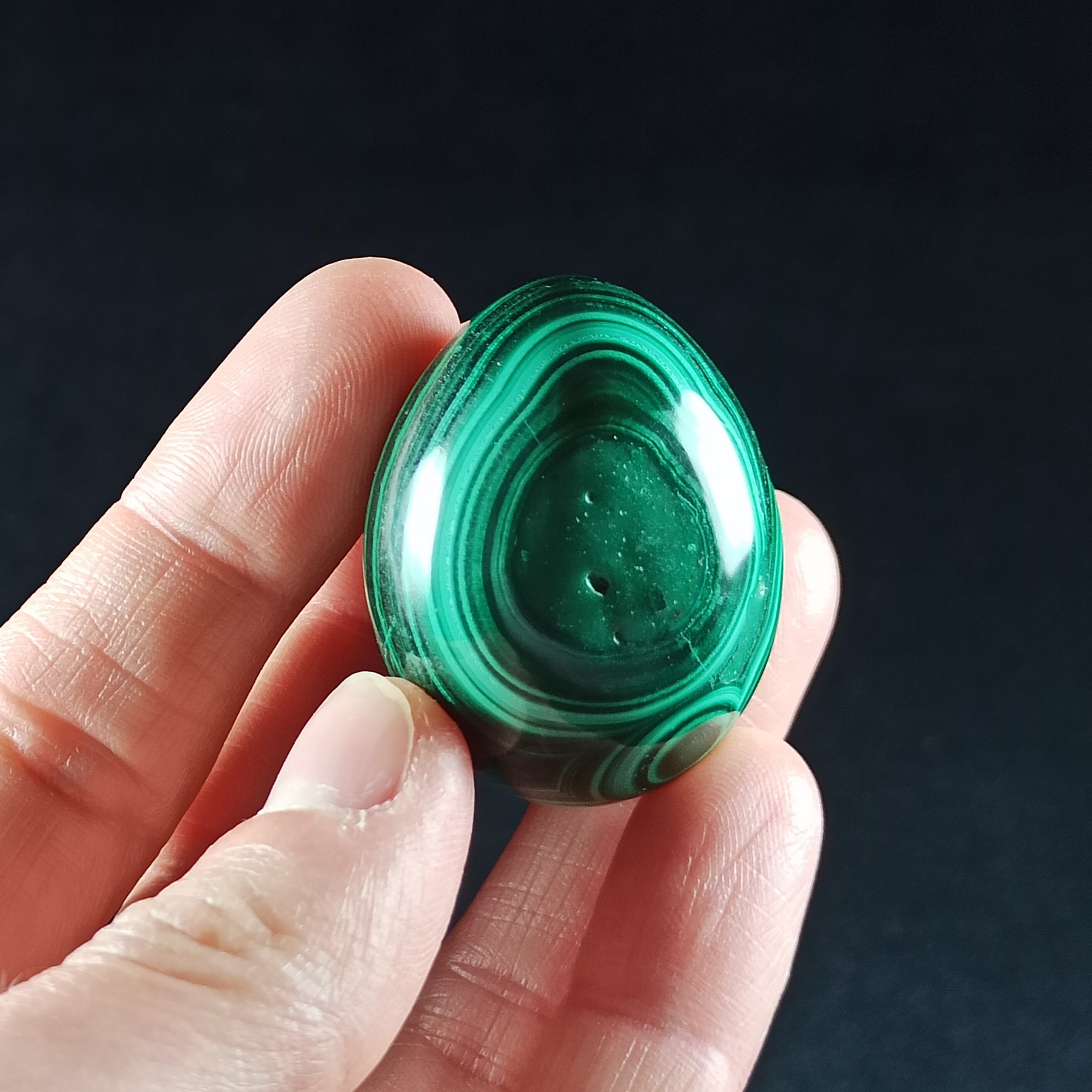 Oeuf en Malachite Du Congo - 58 Grammes