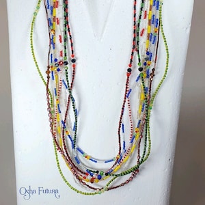 Eleke de Elegua, Ogun, Obatala, Oshun, Yemaya, Oya, Orula, Shango, y Olocun. Collares Aleyo. Ileke saint protection