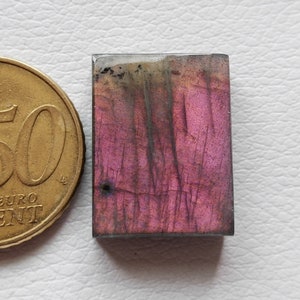 22x17x7 mm Beautiful Pink Labradorite Cabochon Gemstone Loose Rectangular Shape For Jewelry Making Labradorite Cabochon