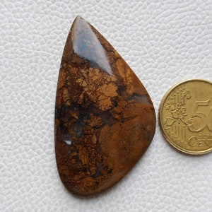 Fancy Shape Unique Plume Agate Gemstone For Making Jewelry, Pendant Stone, 70 CRT 56x31x5 mm Natural Plume Agate Cabochon