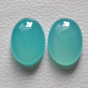 AAA+++ Aqua Chalcedony Cabochon, Oval Shape, 16X12X6 mm Super Quality Onyx Smooth Gemstone, Calibrated Size, Jewelry Making