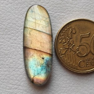 34X13X6 mm Oval Shape Natural Yellow Flashy Labradorite Cabochon Pendant Labradorite Gemstone Handicraft Loose Gemstone