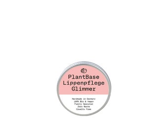 Lippenpflege im Tiegel Glimmer -  Zero Waste, 100% vegan & bio, Naturkosmetik, Handmade in Germany