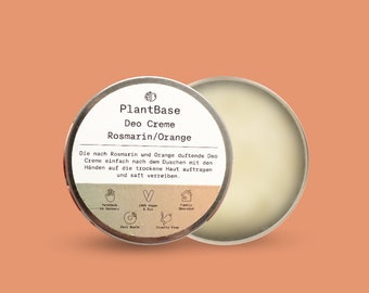 Naturkosmetik Deo Creme "Rosmarin / Orange" antibakteriell mit Bio Zutaten | vegan & bio handgemacht in Deutschland ohne Plastik