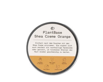 Naturkosmetik Shea Butter Creme mit bio Orangen-Öl | vegan & bio handgemacht in Deutschland ohne Plastik