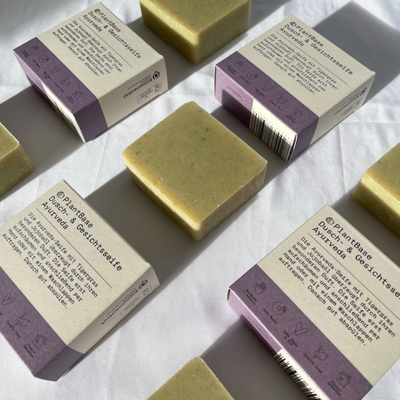Dusch-Gesichtsseife Ayurveda - Zero Waste, 100% vegan & bio, Naturkosmetik, Handmade in Germany