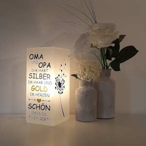 Lamp with saying, lamp, table lamp, saying, decoration, home accessories, gift, grandma and grandpa...