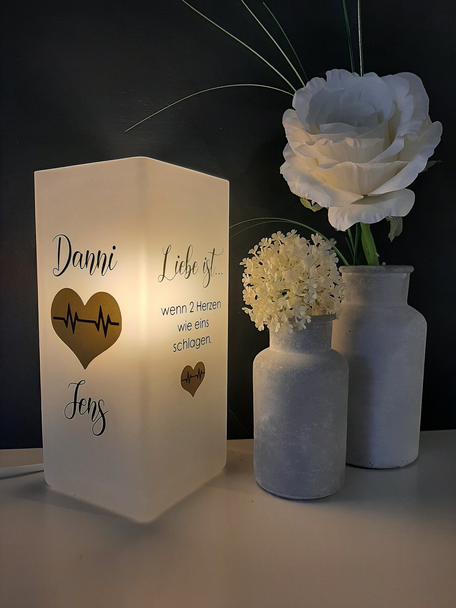 Lampe mit Spruch Lampe Tischlampe Spruch Deko Etsy Nederland