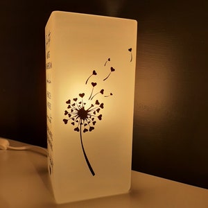 Lampe mit Spruch, Lampe, Tischlampe, Spruch, Deko, Wohnaccessoires, Geschenk, Sei stets... Bild 5