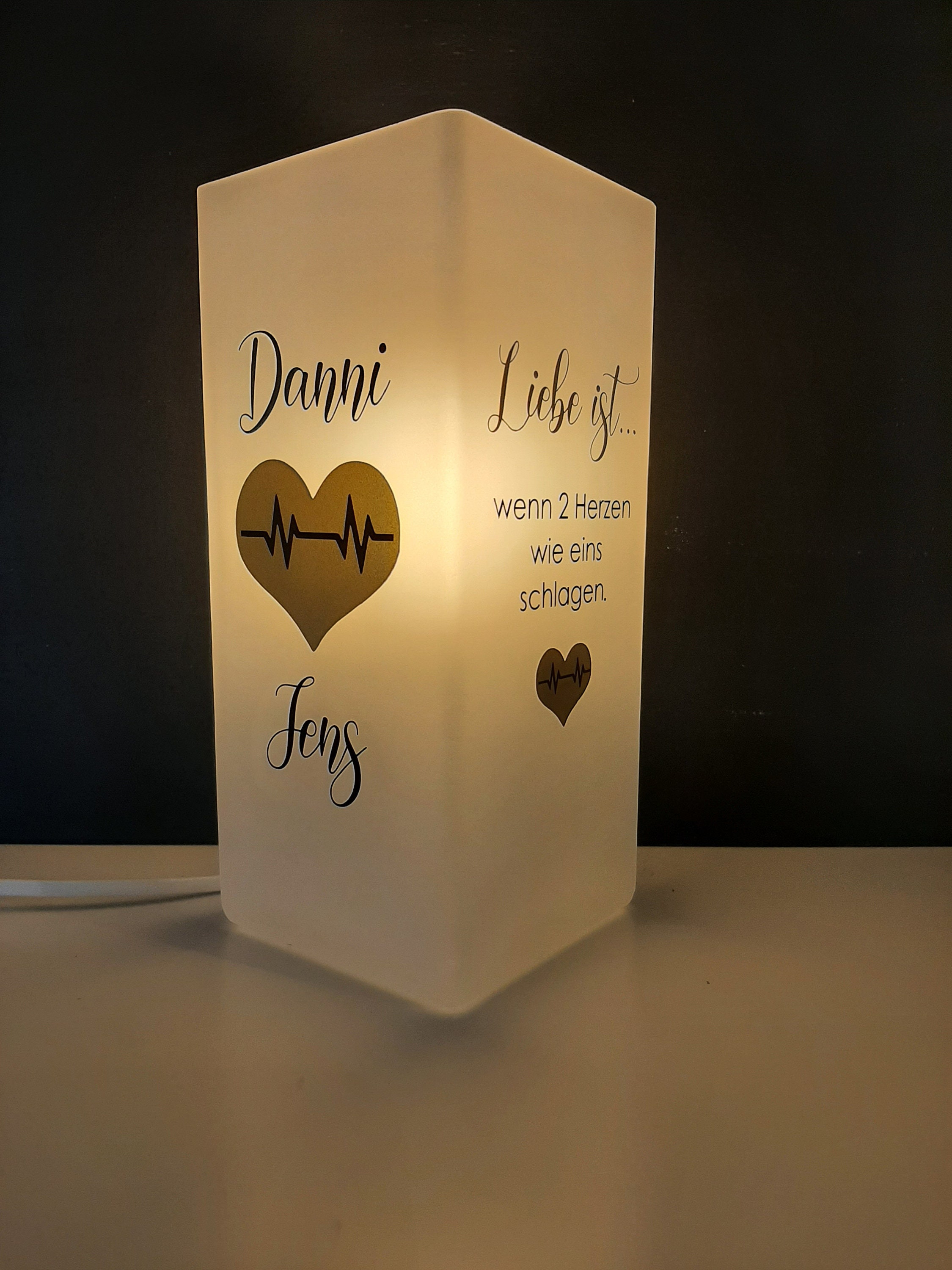 Lampe mit Spruch Lampe Tischlampe Spruch Deko Etsy.de
