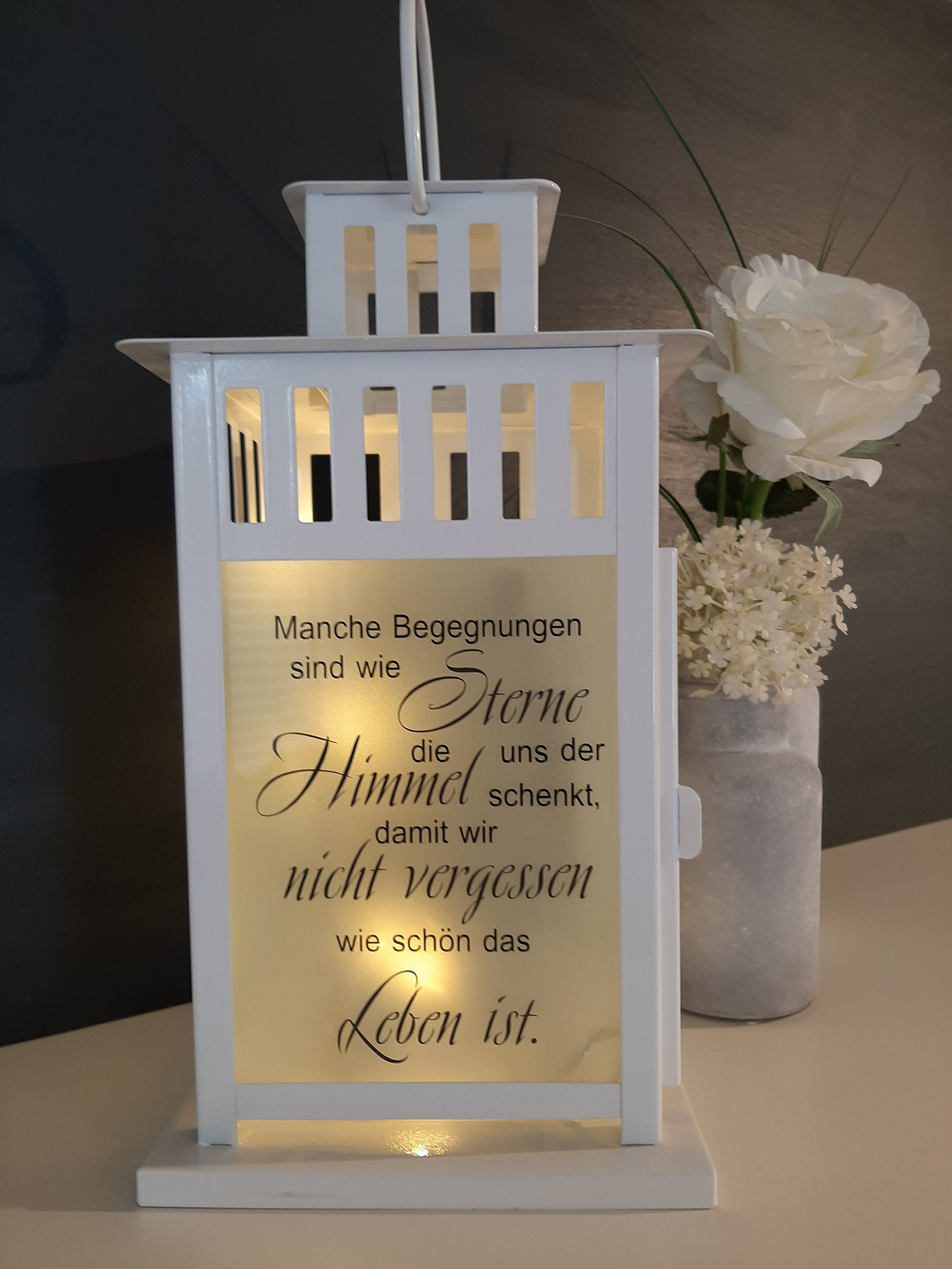 Laterne mit Spruch Geschenk Deko Haustür Wohnaccessoires Etsy