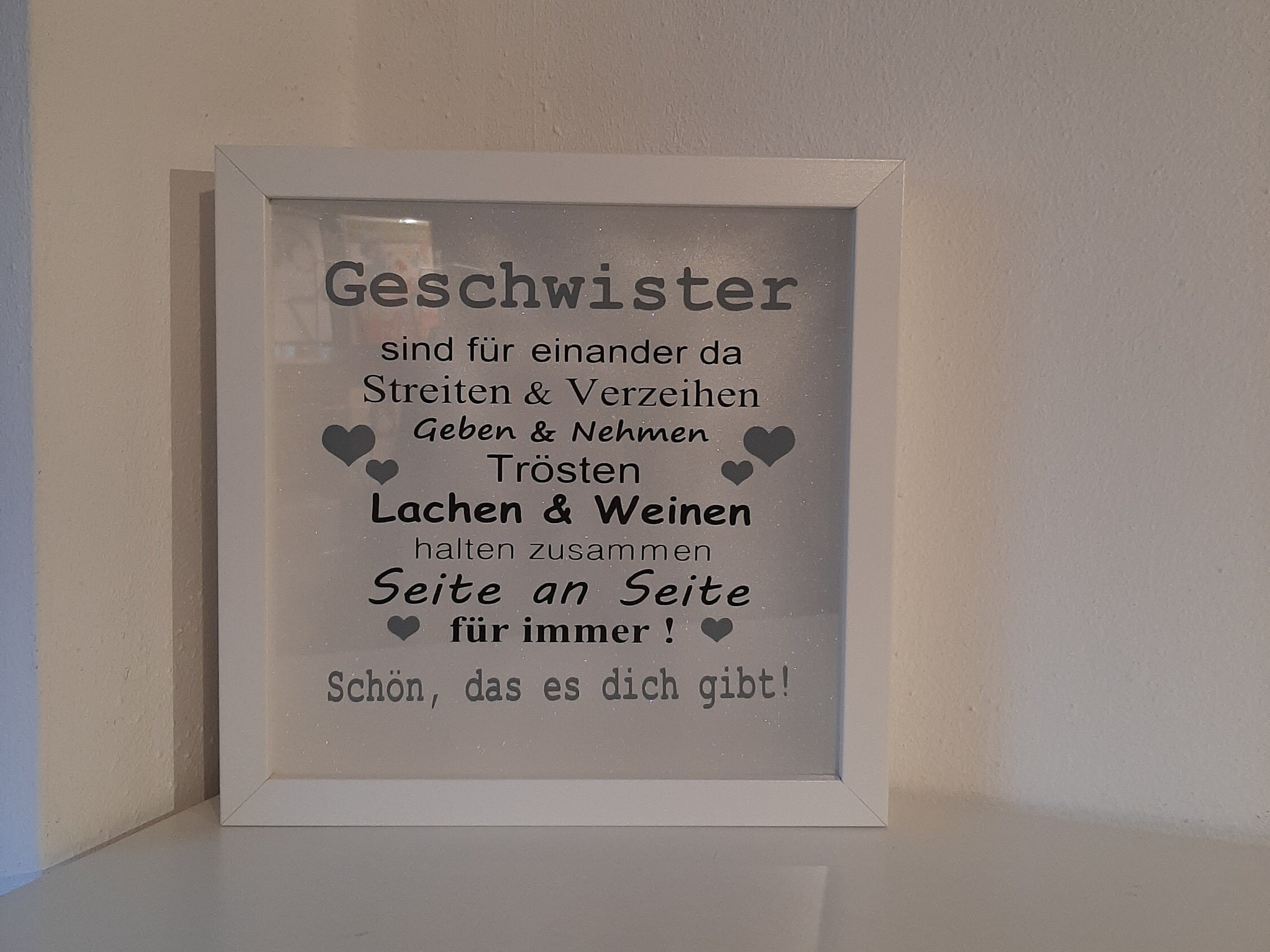 Beleuchteter Bilderrahmen Bilderrahmen mit Spruch Etsy.de