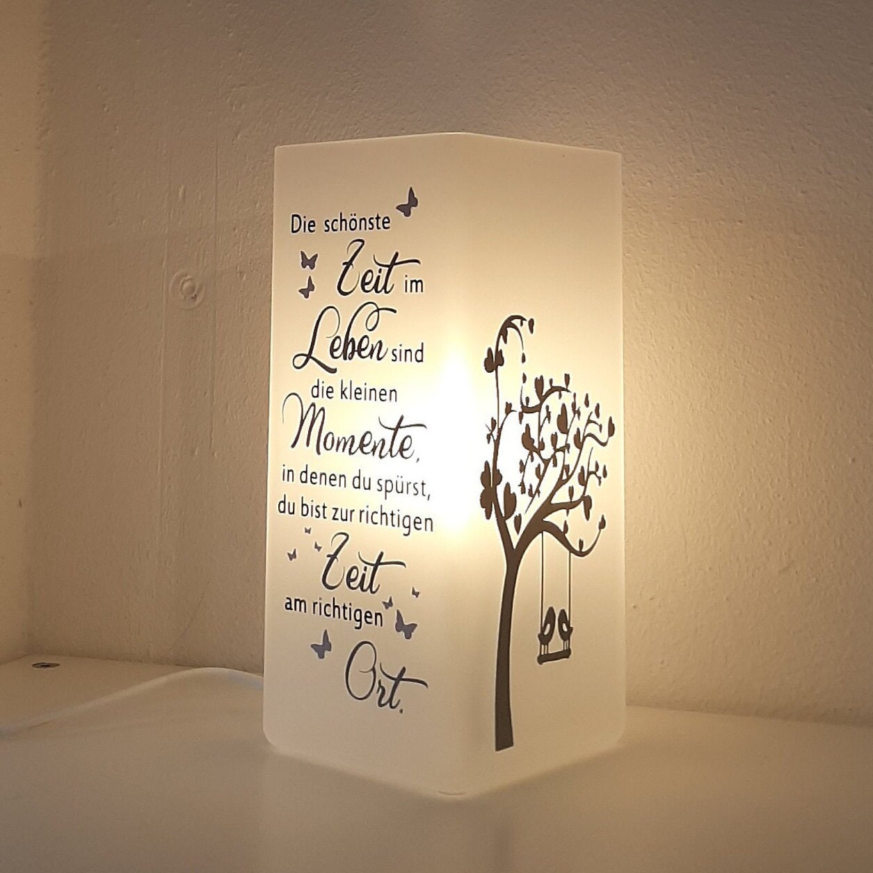 Lampe mit Spruch Lampe Tischlampe Spruch Deko Etsy