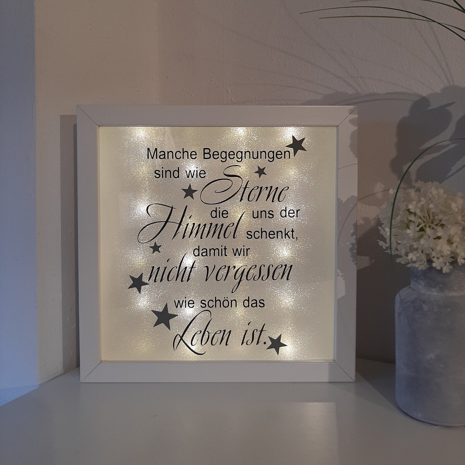 Beleuchteter Bilderrahmen Bilderrahmen mit Spruch Etsy