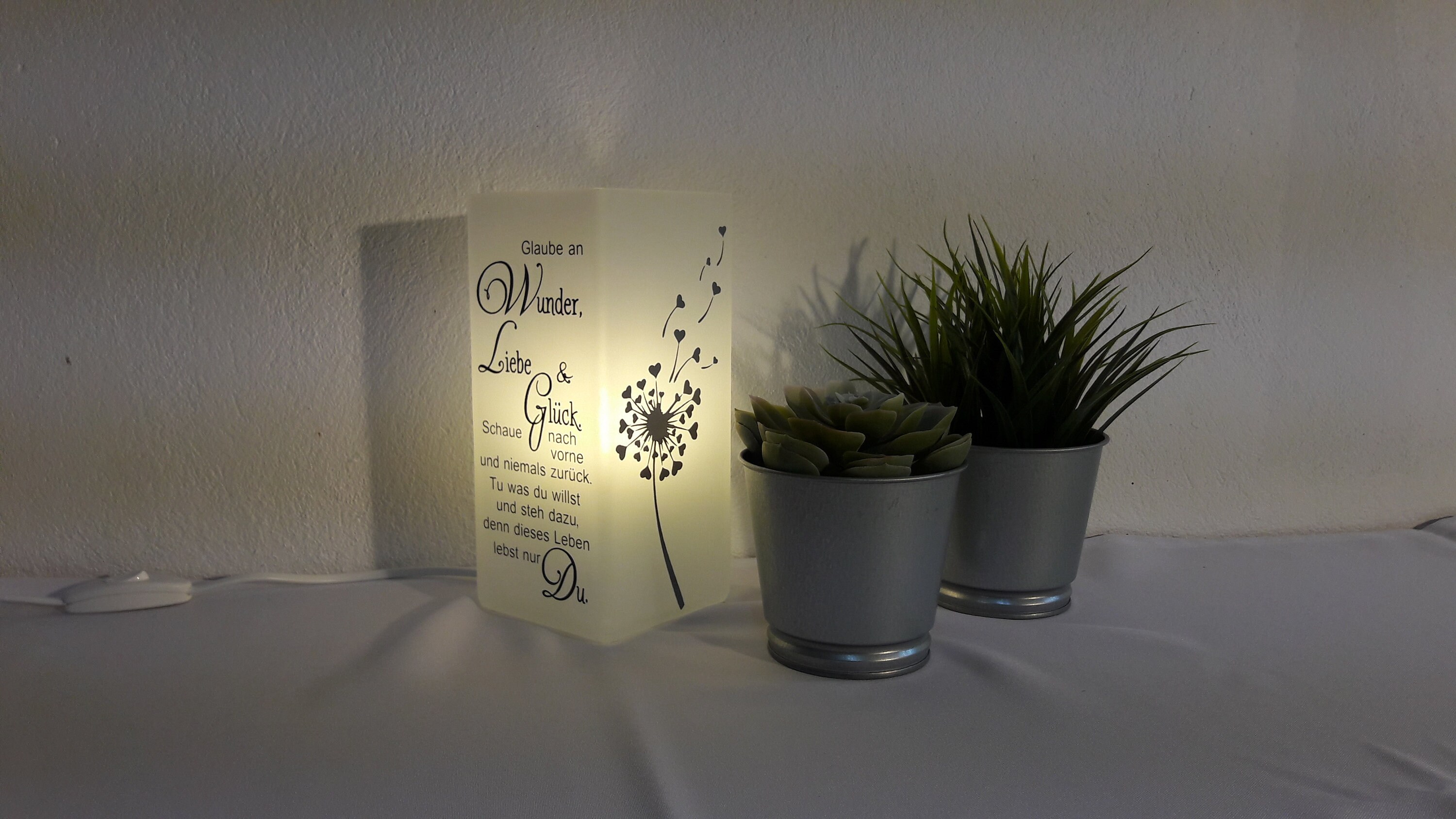 Lampe mit Spruch Lampe Tischlampe Spruch Deko Etsy.de