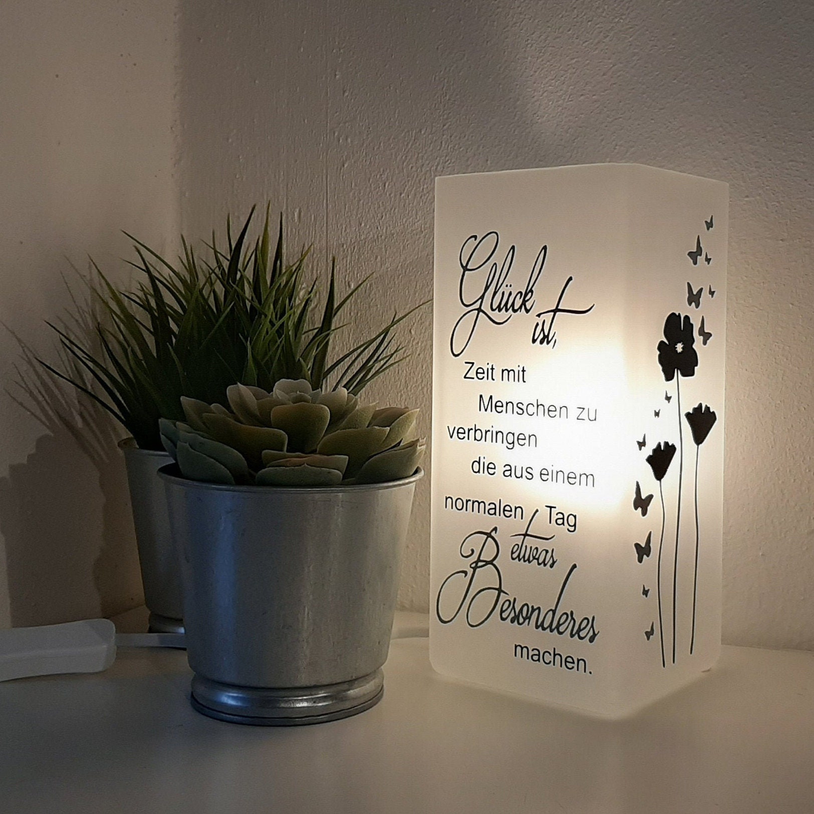 Lampe mit Spruch Lampe Tischlampe Spruch Deko Etsy.de