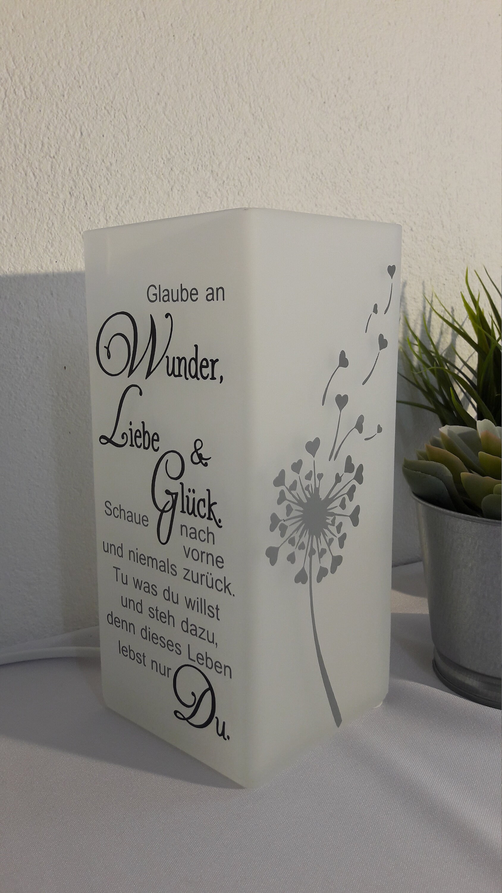 Lampe mit Spruch Lampe Tischlampe Spruch Deko Etsy.de