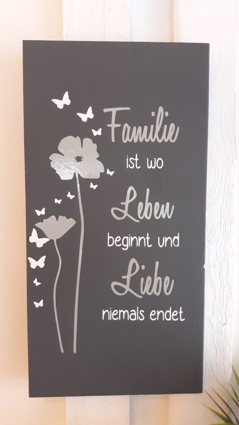 Holzschild mit Spruch Familie ist&hellip; Etsy