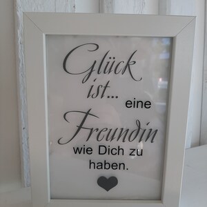 Beleuchteter Bilderrahmen mit Spruch Glück ist...Freundin... Etsy.de