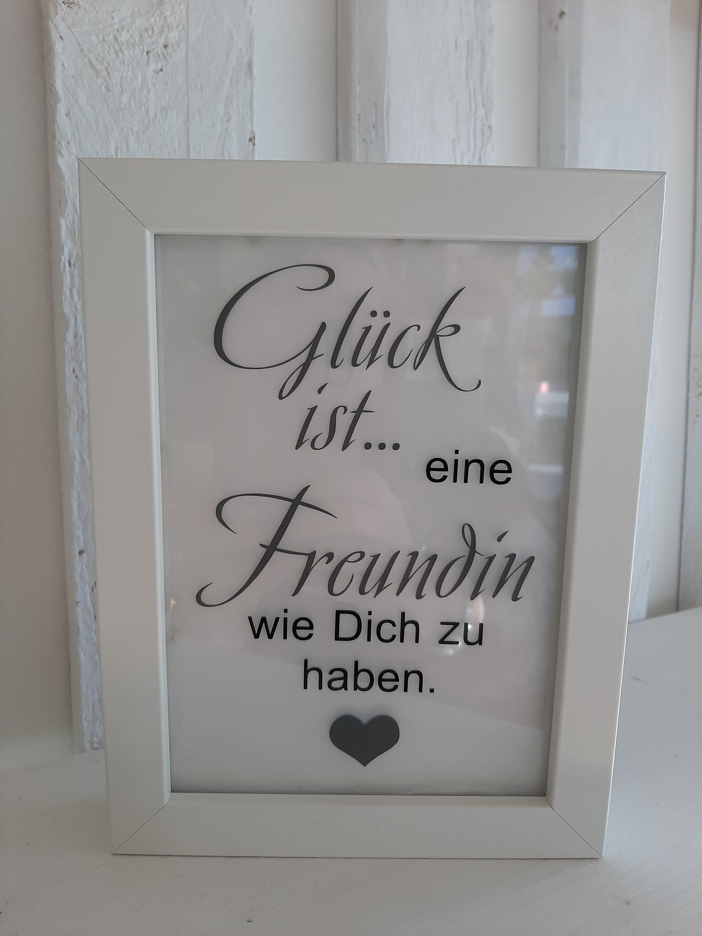Beleuchteter Bilderrahmen mit Spruch Glück ist...Freundin... Etsy