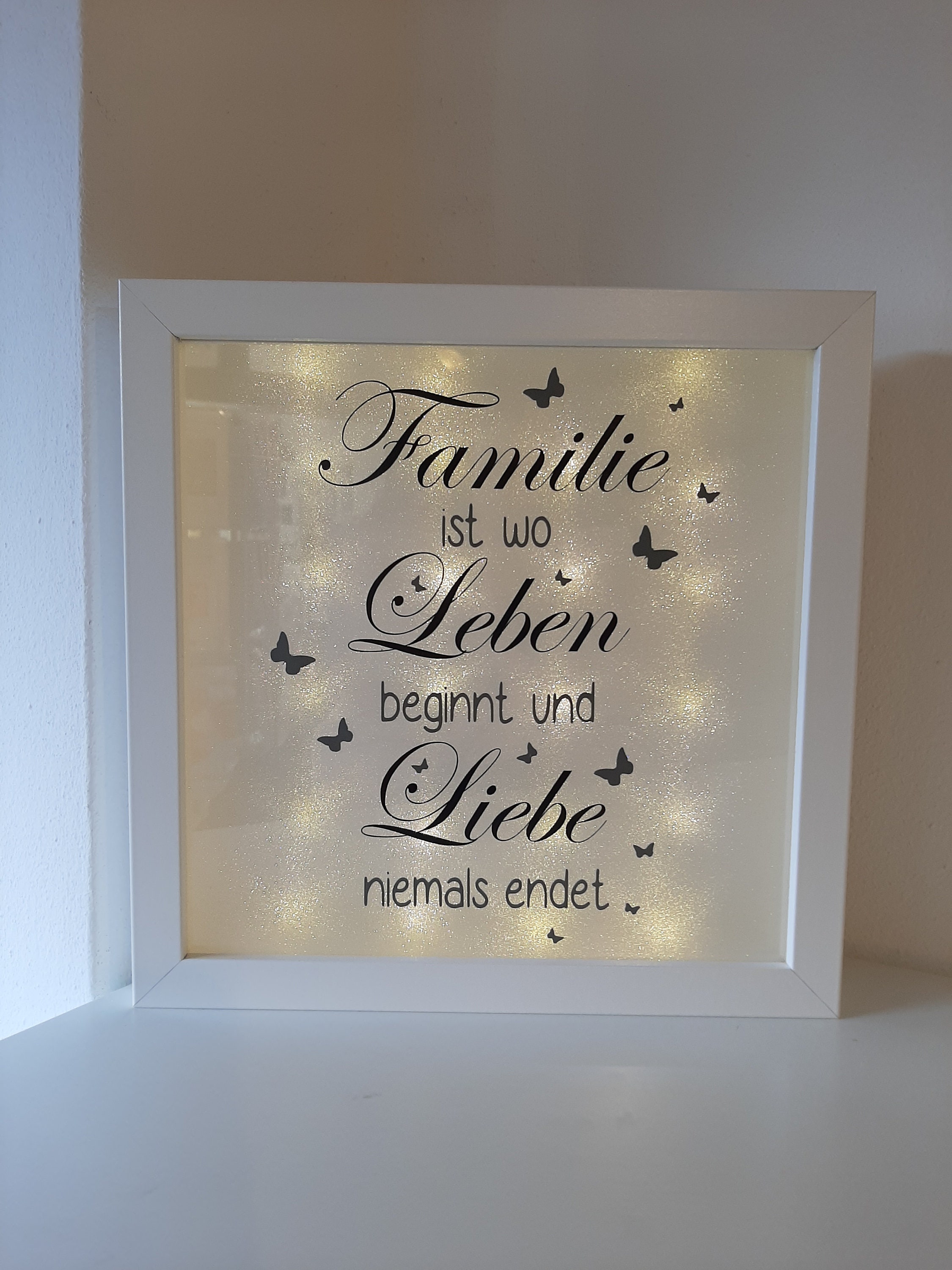 Beleuchteter Bilderrahmen Bilderrahmen mit Spruch Etsy