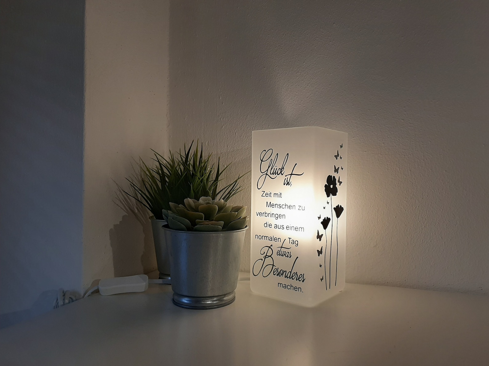 Lampe mit Spruch Lampe Tischlampe Spruch Deko Etsy