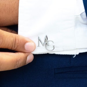 Personalized Name Cufflinks for Men, Customized  Initials Name Letter Cufflinks, Stainless Steel Suit Shirt Cufflink, Wedding Groomsmen Gift