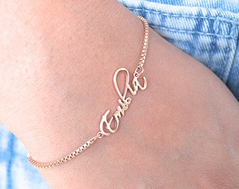 Personalised Adjustable Name Bracelet, Custom Nameplate Bracelet for women, Custom Handmade Jewelry, Personalized Gifts for Her