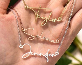 Personalisierte 18K Vergoldete Namenskette, Benutzerdefinierte Minimalistische Namenskette, personalisierter Schmuck, Geburtstagsgeschenke für Sie, Weihnachtsgeschenk