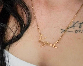 Personalised 18K Gold Plated Name Necklace, Custom Minimalist Name Necklace, Personalised Jewellery, Birthday Gifts for Her, Christmas Gift