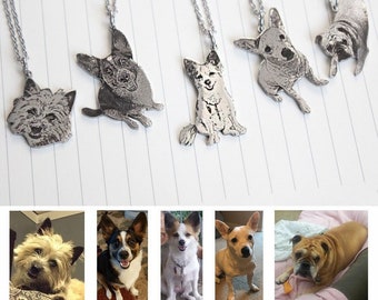 Personalized Pet Dog Memorial Portrait Photo Necklace keychain For Women Men, Engraved Custom Animal Dog Pendant Key ring Gift for Pet Lover