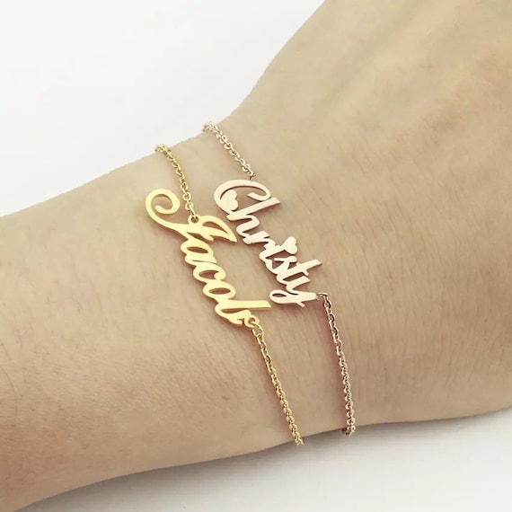 Custom Name Bracelet Gold