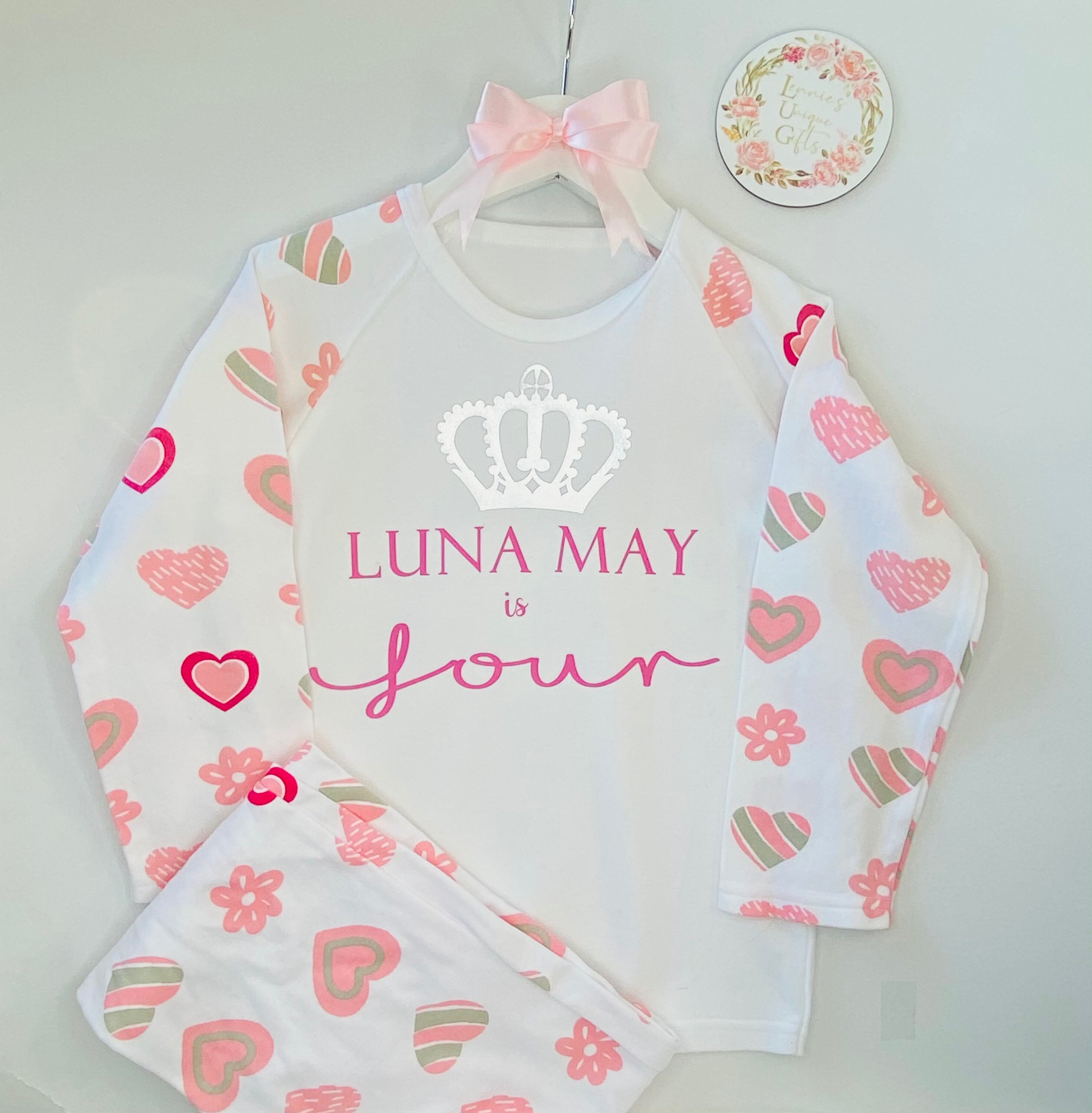 Birthday PJs for girls 1st birthday personalised Pyjamas Etsy