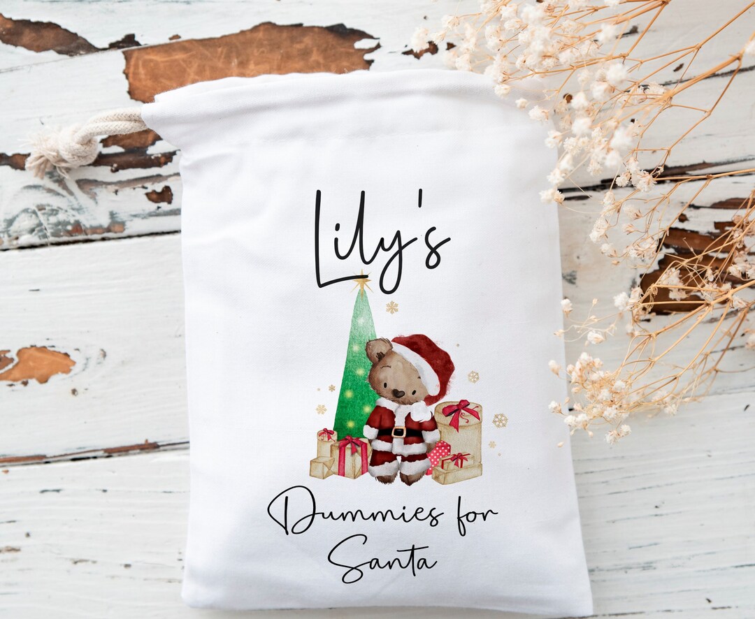 Personalised Dummy Bag, Christmas Gift, Dummies for Santa, Father