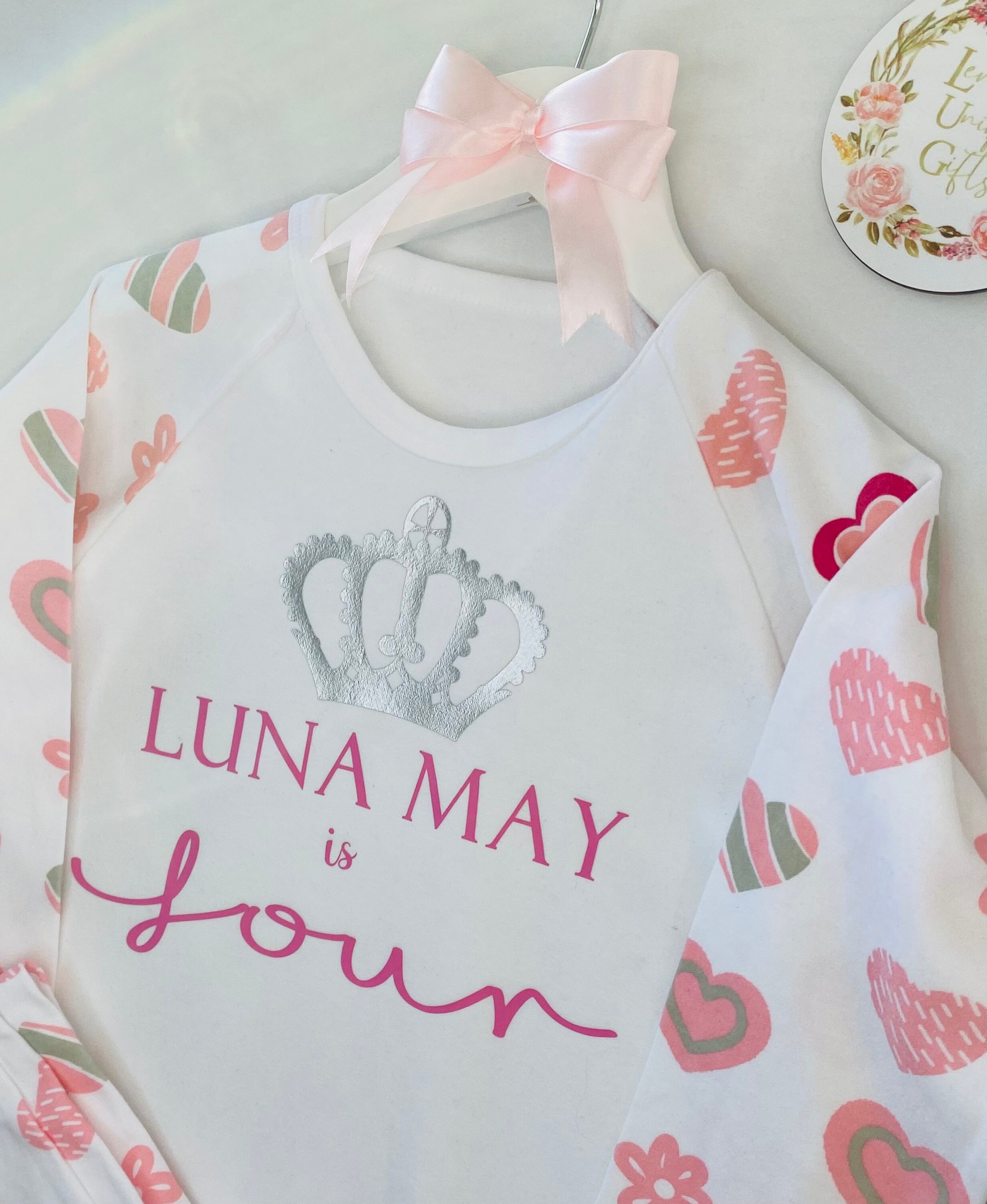 Birthday PJs for girls 1st birthday personalised Pyjamas Etsy