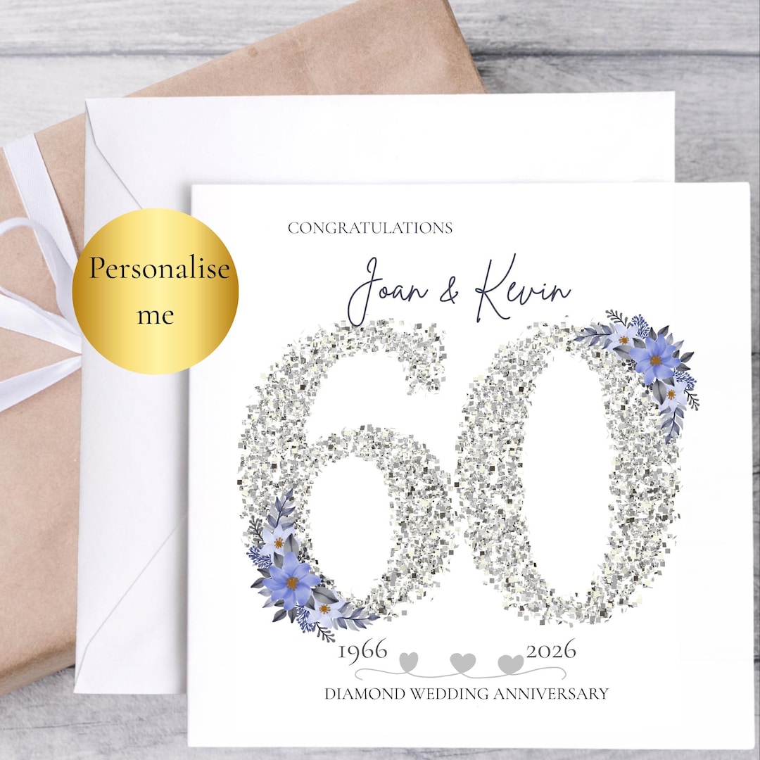Personalized 60th Anniversary Card Diamond Wedding Milestone Etsy UK personalized-60th-anniversary-card-diamond-wedding-milestone-etsy-uk