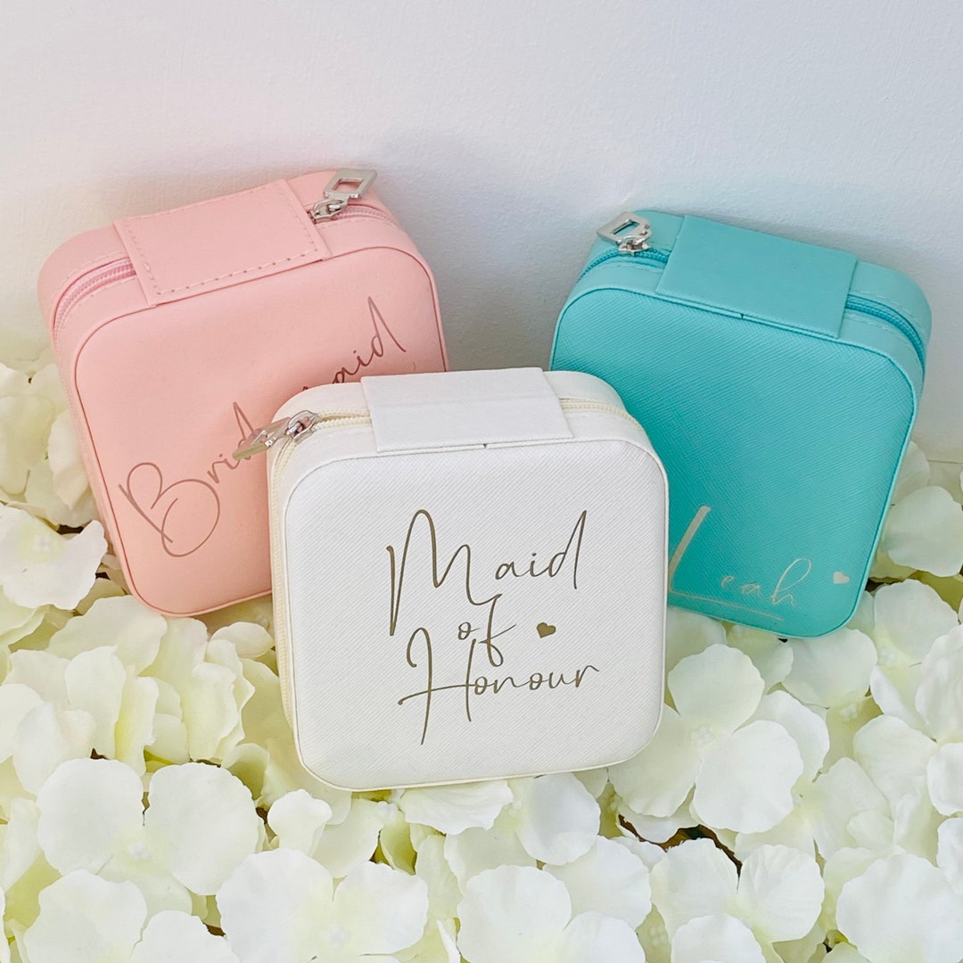 Personalised Jewellery Box,travel Jewellery Box With Initials, Gift for