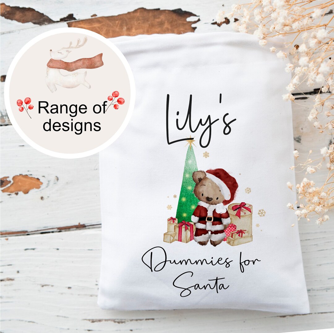 Personalised Dummy Bag, Dummies for Santa, Dummies for Santa Bag, Get