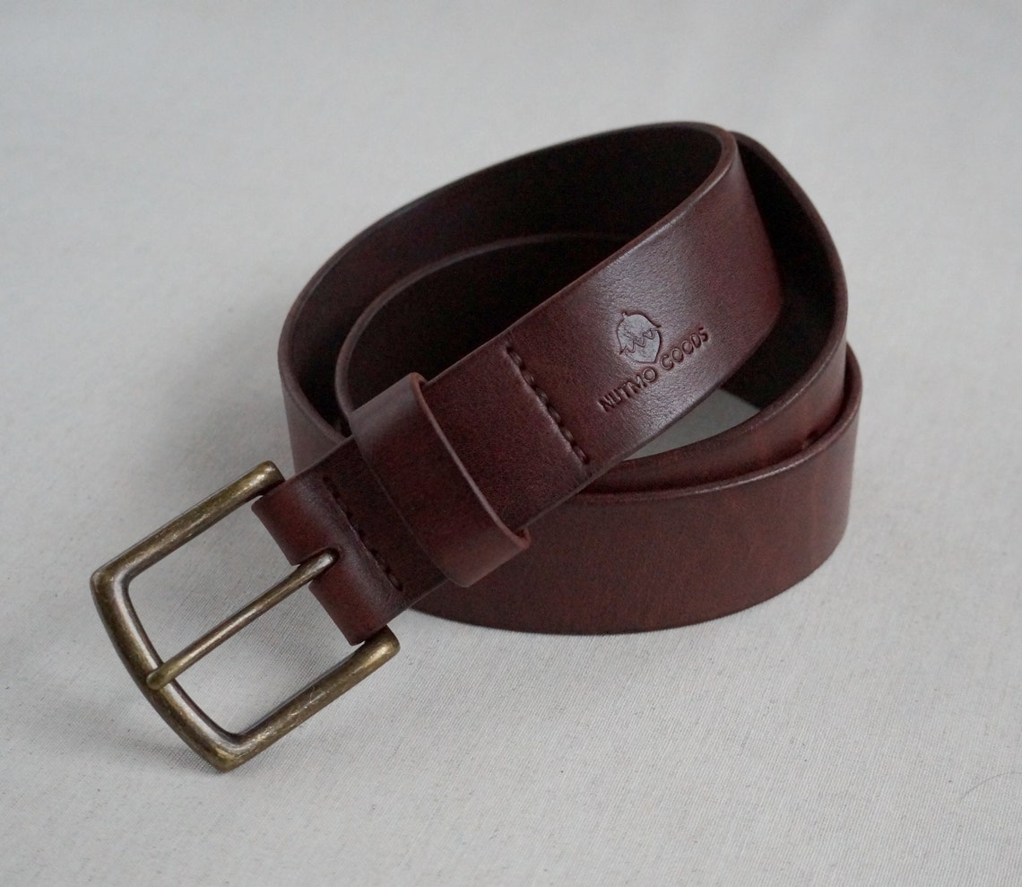 Men's brown belt Leather brown belt men Brown leather Etsy