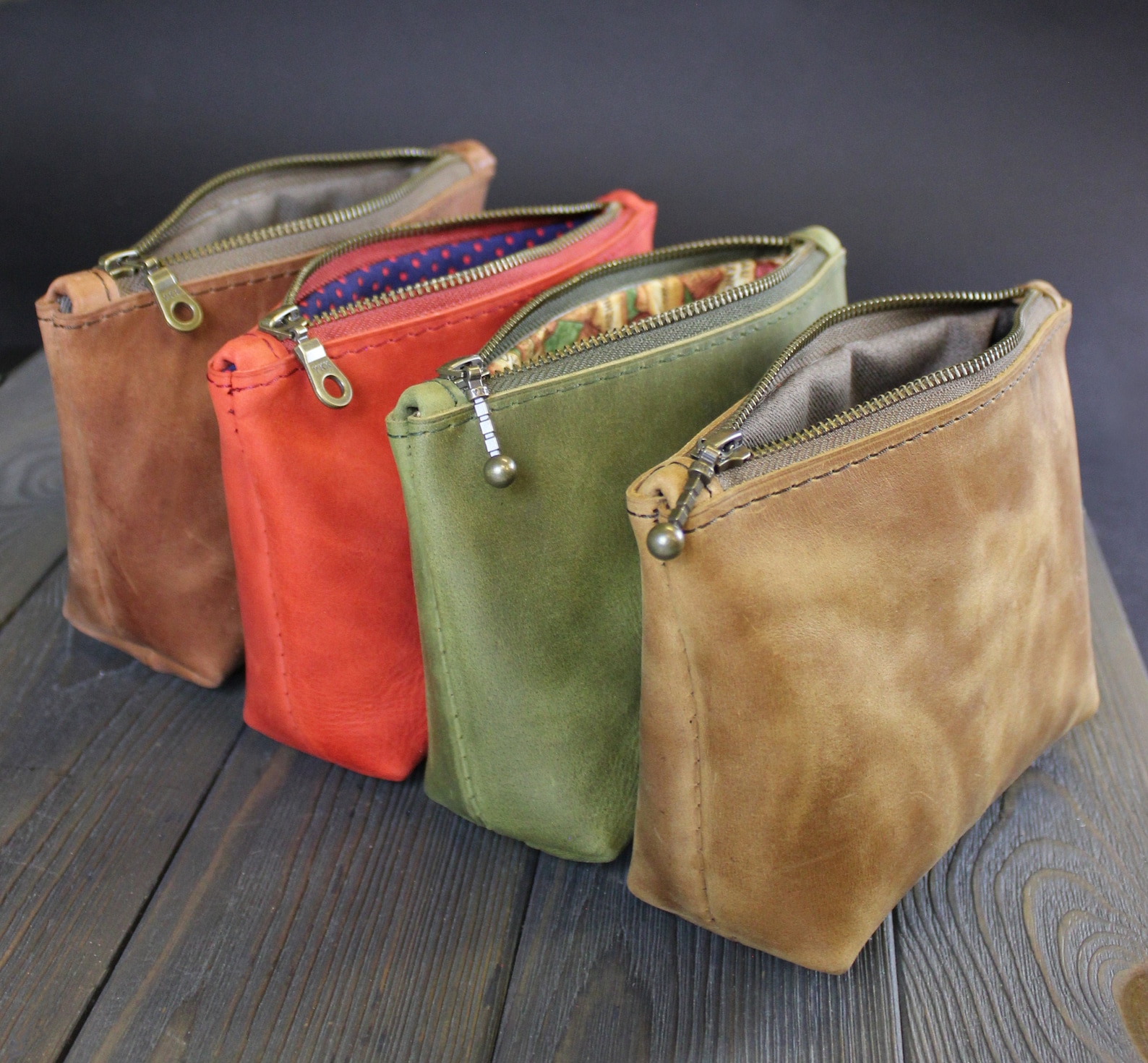 Personalized Leather makeup bagLeather cosmetic bagLeather  Etsy