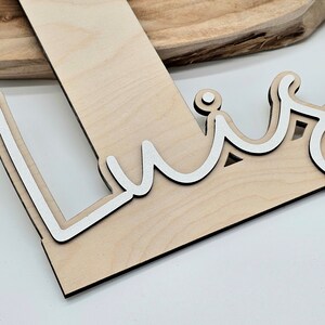 Children's room name plate made of wood letter sign door sign personalized names doors letters siblings LetterKid image 2