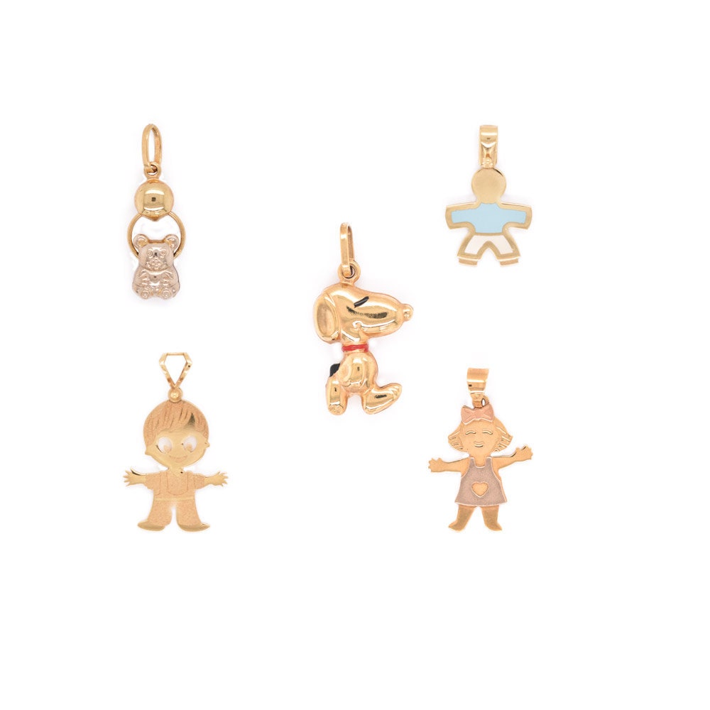 Gold Baby Boy Pendant 18K Gold Pendant Child Pendant New Etsy
