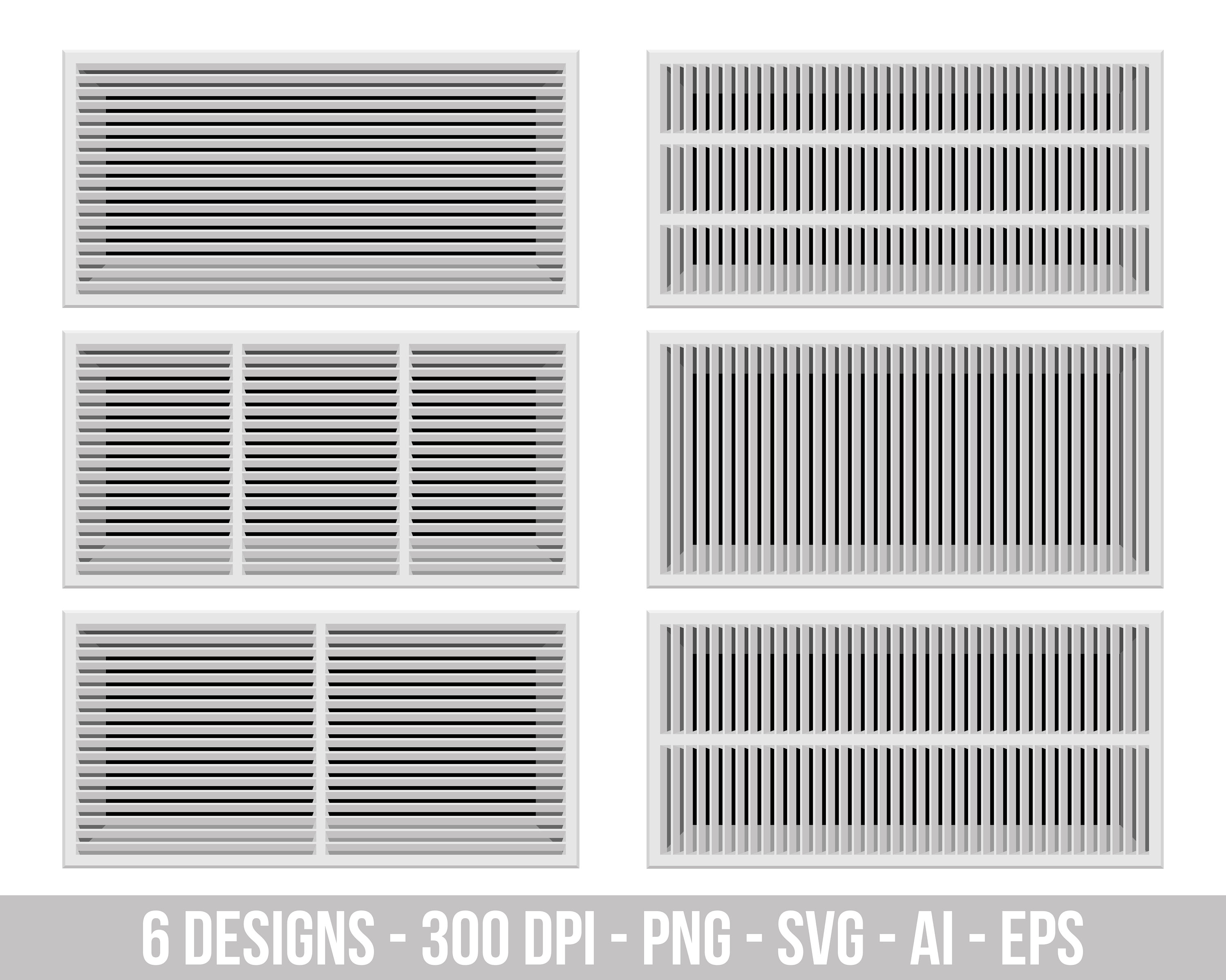 Badezimmer Lüftung Gitter Clipart Set. Digitale Bilder oder | Etsy